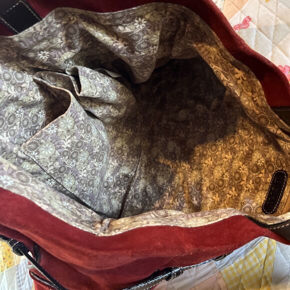 Born Maroon Suede Purse, - Picture 7 of 16